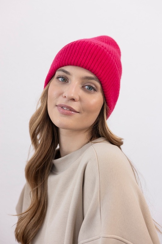 Image of Czapka Gentle Cashmere Viva Magenta