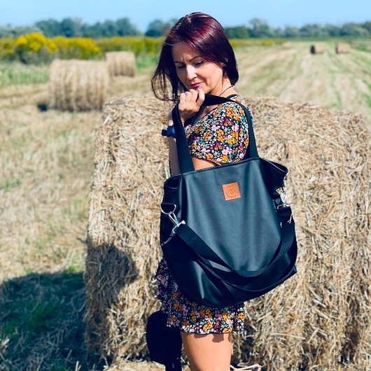 Image of Pakamera Duża torba shopperka Mili Duo - czarna