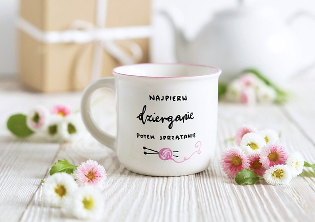 Image of Pakamera Kubek Najpierw Dzierganie