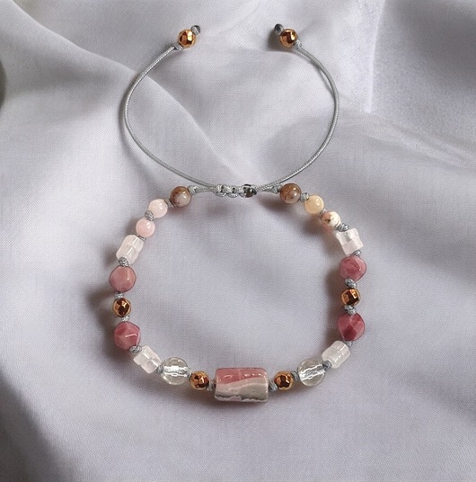Image of Pakamera SELF LOVE - amulet - RODOCHROZYT, rodonit, opal, k.górski, k.różowy