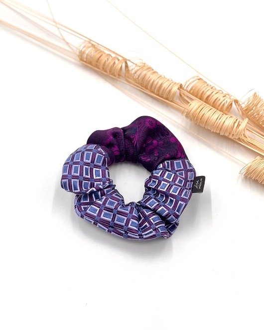 Image of Pakamera Scrunchie/frotka 100% Jedwab Patchwork