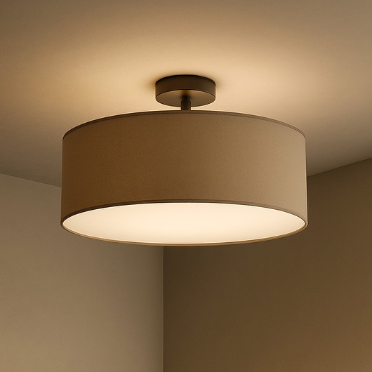 Image of Pakamera Nowoczesna lampa sufitowa do salonu WENECJA fi - 30 cm w kolorze beżowym