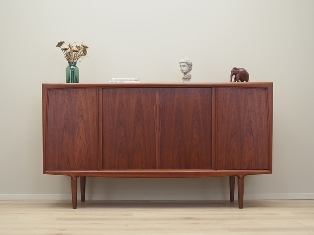 Image of Highboard tekowy, duński design, lata 60, produkcja: Omann Jun