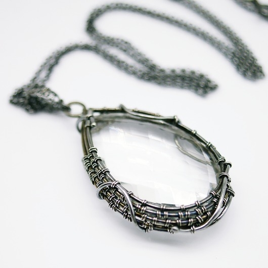 Image of Kwarc wisiorek wire wrapping Alaire