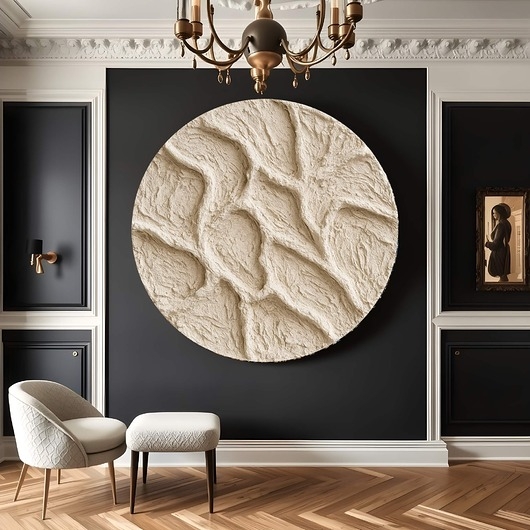 Image of Pakamera BEZZO Obraz strukturalny okrągły duży designerski ręcznie malowany