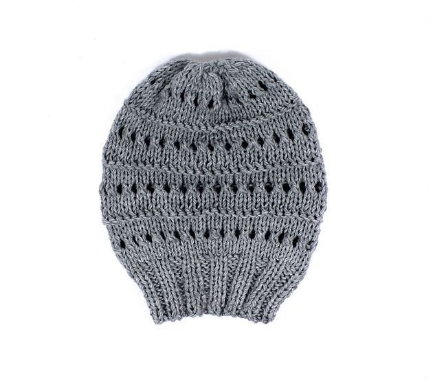 Image of Czapka szara luźna długa hipster beanie