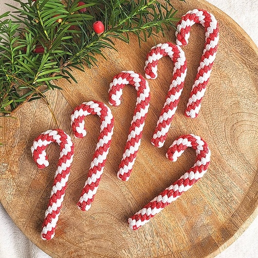 Image of Zestaw: ozdoby na choinkę candy cane - Laski Cukrowe 6szt.