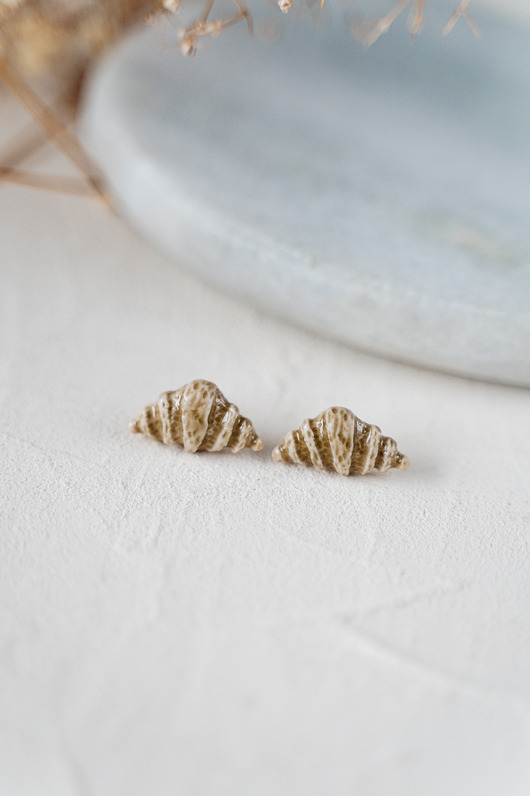Image of Pakamera Kolczyki ceramiczne CROISSANT