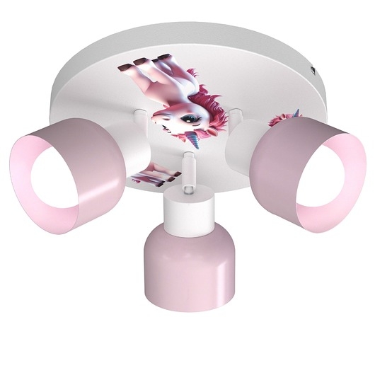 Image of Pakamera Dziecięca lampa sufitowa z nadrukiem laserowym led unicorn jednorożec E27 LED
