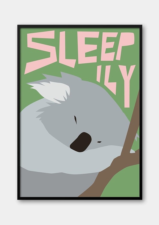 Image of Pakamera Plakat Sleepily - Śpiąco