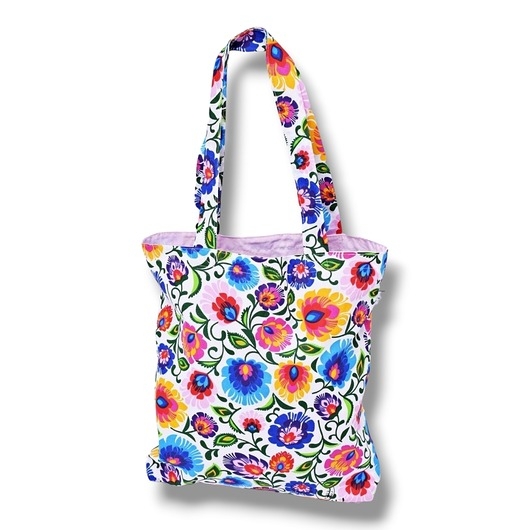 Image of Pakamera Torba na zakupy shopperka eko siatka torba na ramię shopper łowicki folk