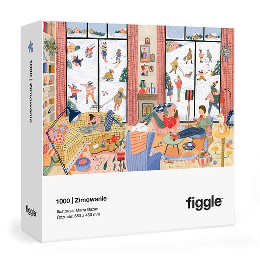 Image of FIGGLE Puzzle 1000 Zimowanie. Ilustracja: Marta Bazan