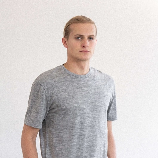 Image of Pakamera Kameleon Koszulka Wełniana Męska Szara 100% Merino RWS T-shirt