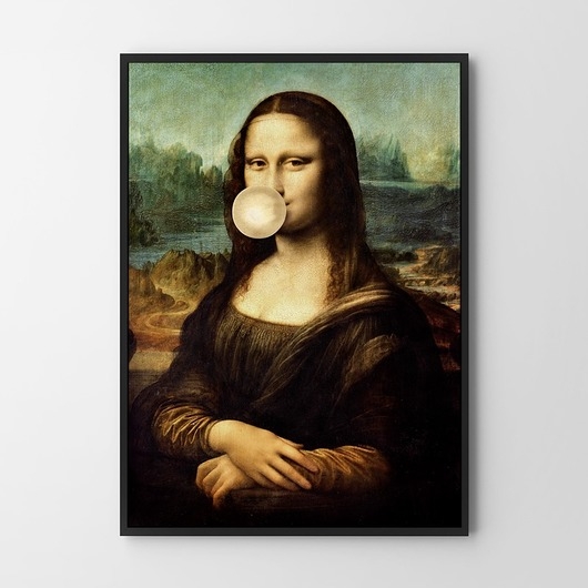 Image of Plakat Mona Lisa złoty balon