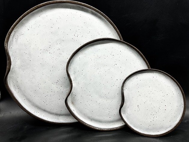 Image of Pakamera Manu Moon Pure - zestaw 3 talerzy - Trojaczki