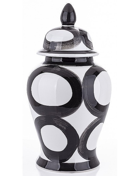 Image of Pojemnik Ceramiczny Amfora Ceramiczna Black White 47 cm