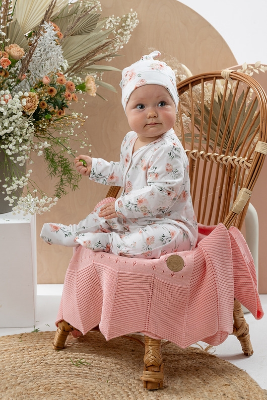 Image of Pakamera Niemowlęcy pajacyk TONJE dla dziewczynki eustoma