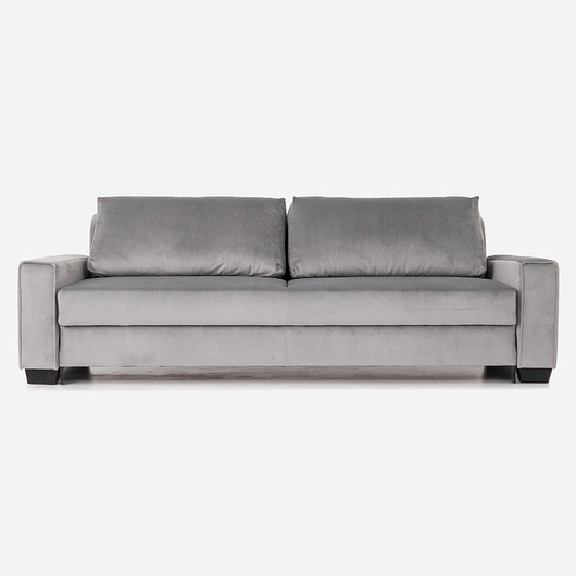 Image of Sofa REJKIAVIK srebrny welur, skandynawski design