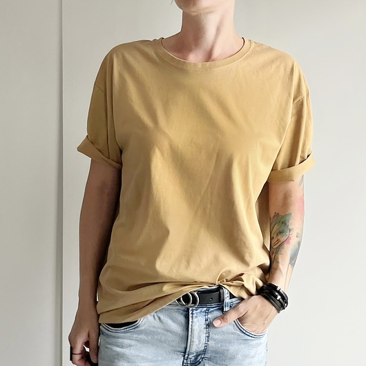 Image of Basic luźny tshirt oversize Orzech Laskowy