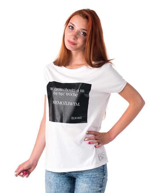 Image of Pakamera Koszulka z cytatem, Oscar Wilde, Niemożliwym