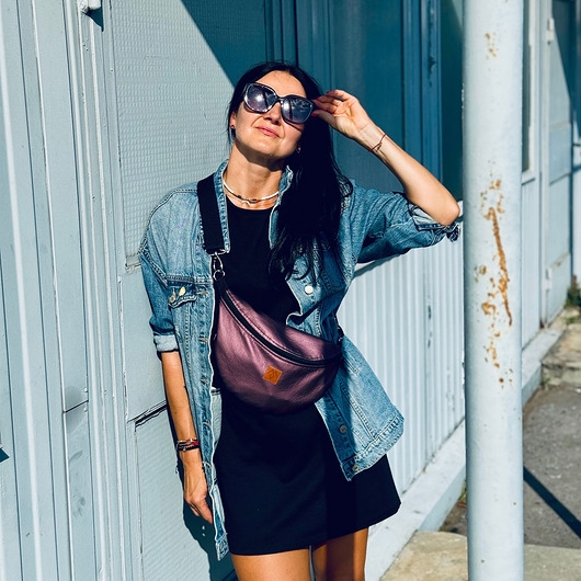 Image of Pakamera Nerka / torebka Mili Belt Bag L - metaliczny fiolet