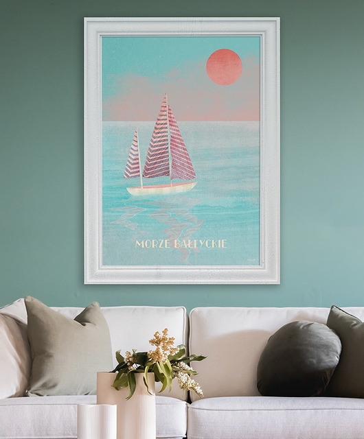 Image of Pakamera Morze Bałtyckie - plakat 50x70 cm - łódka żaglówka