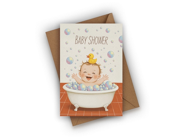Image of Pakamera Kartka z okazji narodzin dziecka- Baby Shower