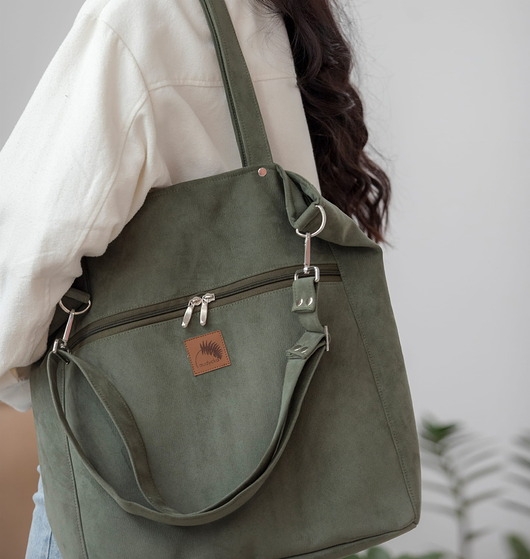 Image of Pakamera Torba TOTE BAG w kolorze oliwkowym