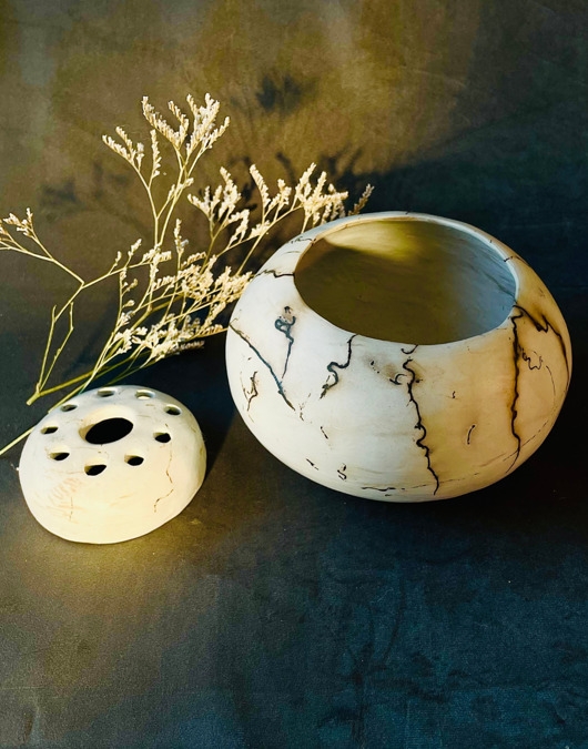 Image of Wazon ceramiczny Ikebana. Raku