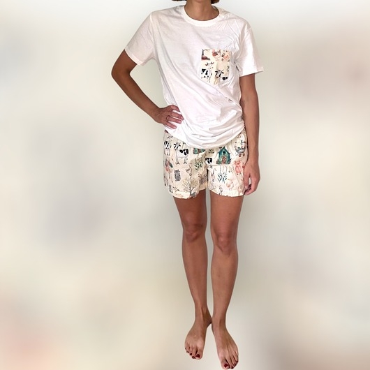 Image of Pakamera Piżama Unisex bawełniana w farme