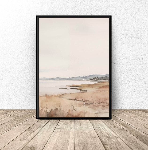 Image of Pakamera Beżowy plakat Staw jak malowany
