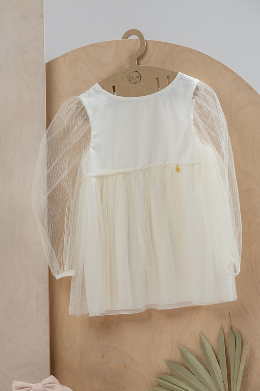 Image of Pakamera Elegancka sukienka ASMA organic ekri