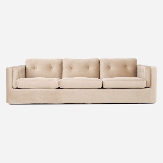 Image of Sofa BERGEN beżowy welur, skandynawski design