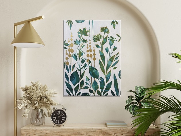 Image of Pakamera Obraz łąka kwietna - abstrakcja Garden I - obraz ręcznie malowany 30x40 cm