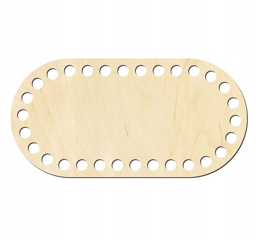 Image of Pakamera Dno ze sklejki do koszyka OWALNA Spód sklejka 20x10cm Baza Dno koszyka owal