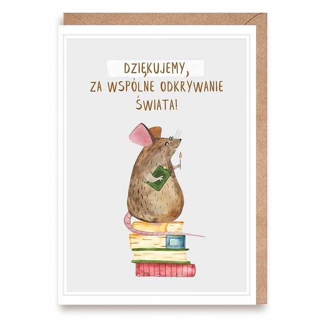 Image of Pakamera Kartka dla nauczyciela, koniec roku - Podziękowania Dzień Nauczyciela