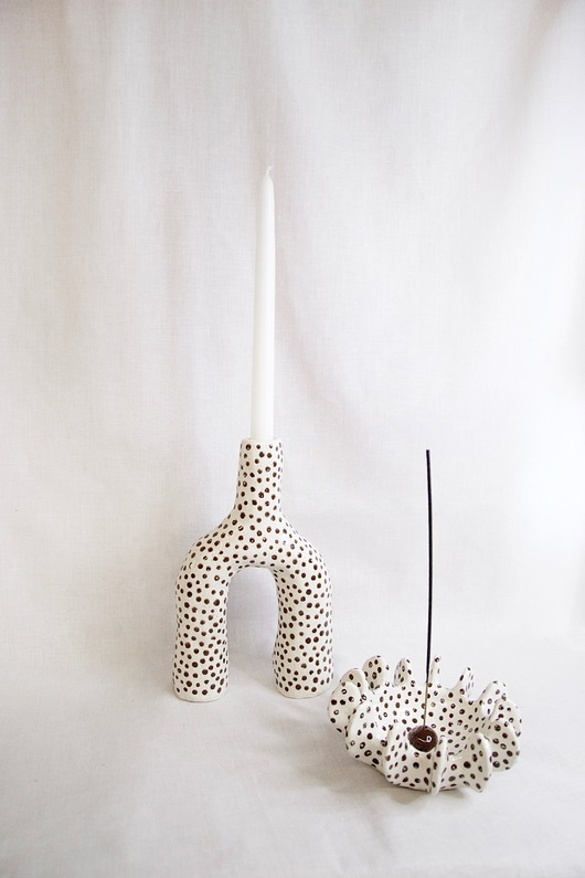 Image of Pakamera Świecznik w kropki Polka Dot