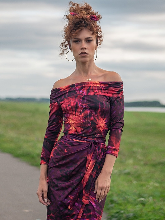Image of Pakamera Liwia Hot Tropical - Bluzka z odsłoniętymi ramionami
