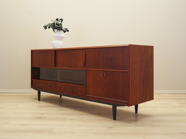 Image of Pakamera Sideboard tekowy, duński design, lata 70, produkcja: Dania