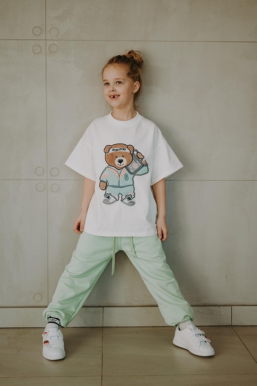 Image of Pakamera T-shirt oversize Funky Teddy cream