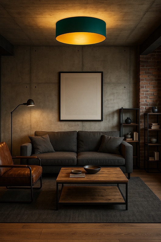Image of Pakamera Nowoczesna lampa sufitowa do salonu z abażurem DUBAJ GOLD o średnicy 60 cm
