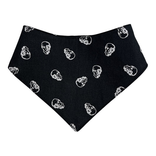 Image of Pakamera Bandana, chusta, apaszka dla psa, jamnika zapinana na nap Czaszki