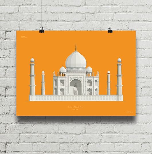 Image of Pakamera Taj Mahal - plakat giclee art