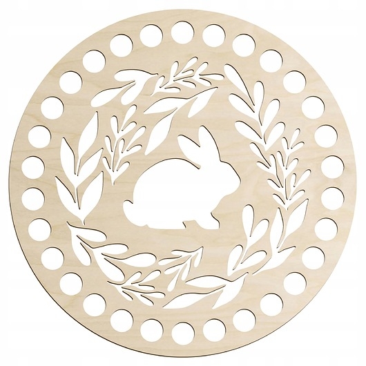 Image of Pakamera Świąteczna baza drewniana OKRĄG 20cm do szydełkowania podkładek pod talerz