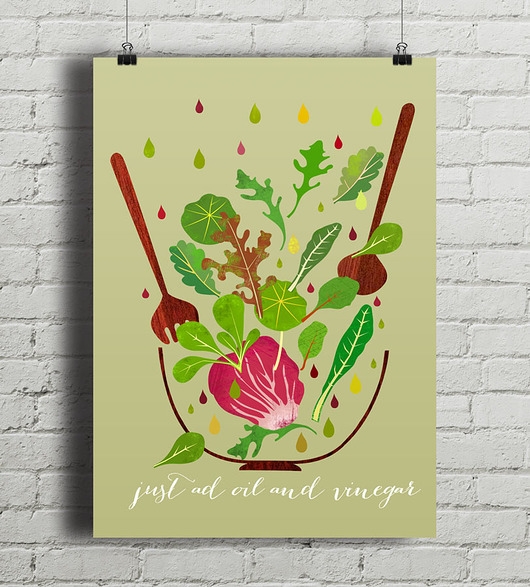 Image of Pakamera Oil and Vinegar - plakat kuchenny art giclee