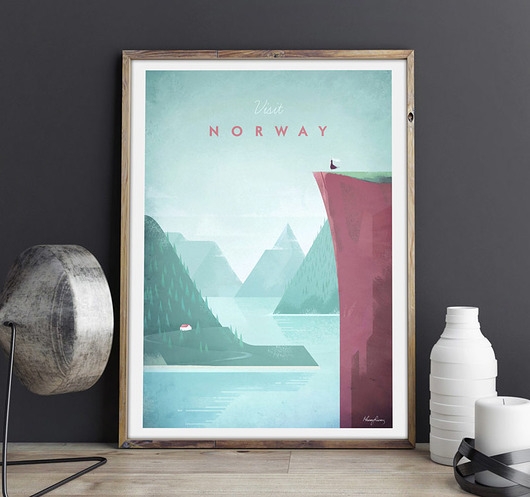 Image of Norwegia - vintage plakat 50x70 cm