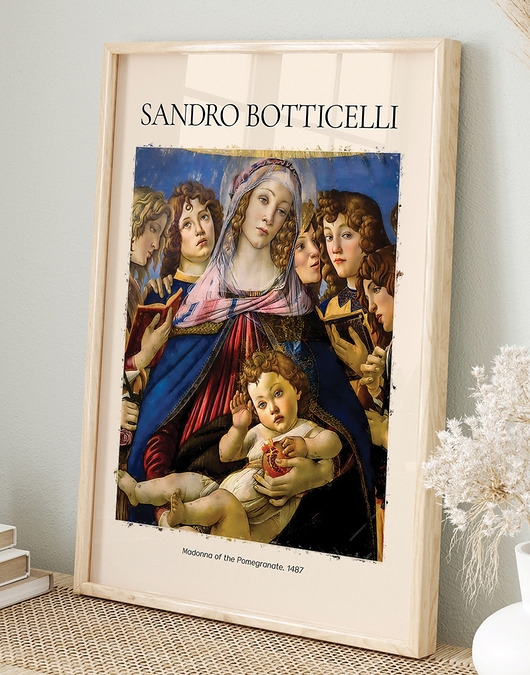 Image of Plakat Reprodukcja Sandro Botticelli - Madonna of the Pomegranate