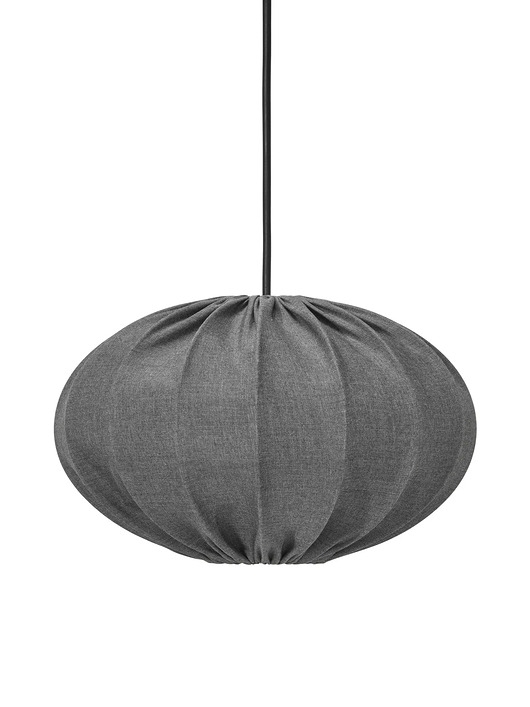 Image of Pakamera Zewnętrzna lampa wisząca Hilma z szarym abażurem