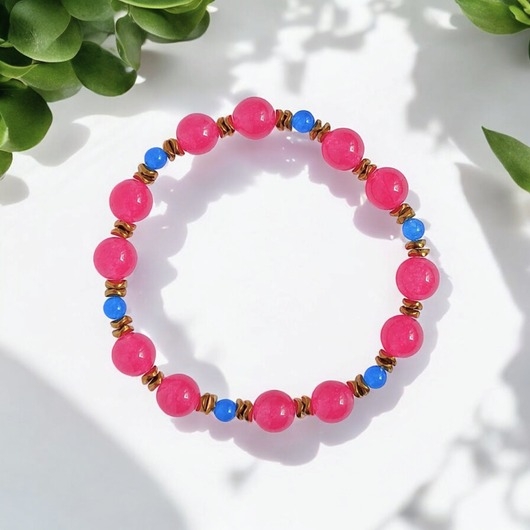 Image of Pakamera SUMMER COLLECTION : bransoletka na gumce : jadeit I