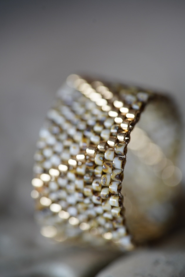 Image of Pakamera Pierścionek Beadingowy Gold Sand 2